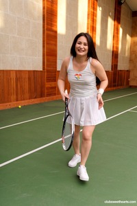 Amelia Ost And Alice Klay Tease And Lick Pussies In Tennis Skirts Ending Wimbledon On Bed
