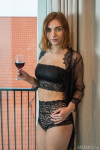 Oxana Chic Parts Her Thighs So The Lips Of Her Shaved Pussy Part Like Butterfly Wings