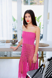 Mell Blanca Spreads Her Long Legs Wide