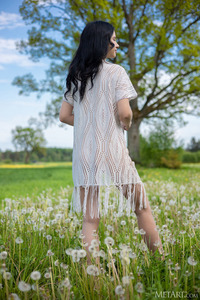 Sasha Jane Reclining Naked Among The Wild Flowers