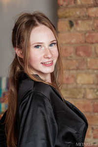 Zuzanna Freckle-faced Estonian Brunette Smiles Sweetly