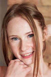 Zuzanna Freckle-faced Estonian Brunette Smiles Sweetly