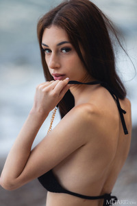 Shania Vega Latina Beauty Bares Her Lovely Breasts To The Gentle Ocean Breeze