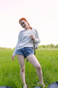 Fox Eva Takes Her Time Letting The Sun Kiss Her Fair Skin Inch