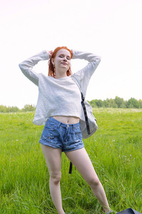 Fox Eva Takes Her Time Letting The Sun Kiss Her Fair Skin Inch