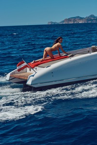 Veronika Klimovits On Boat Posing