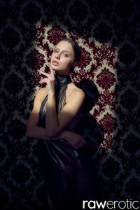 Amelie Lou In Sexy Black Lingerie And Stockings