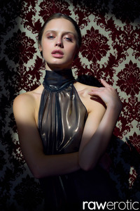 Amelie Lou In Sexy Black Lingerie And Stockings