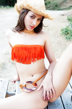 Outdoorsy Brunette Model Georgia Jones