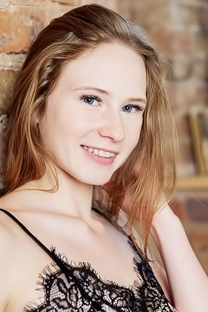 Zuzanna Freckle-faced Sweetie Is Reading On Her Bed