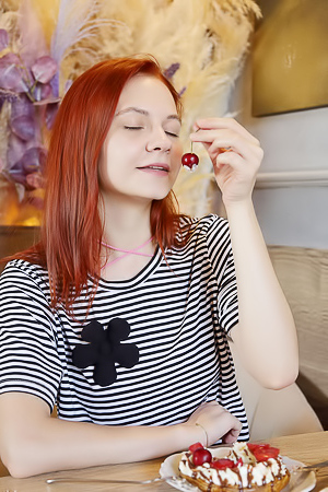 Vilena Caresses Her Perfect Breasts As She Starts To Masturbate