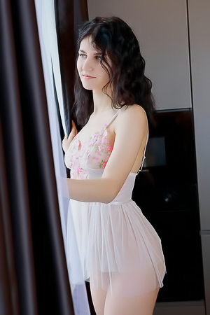 Anastasia Barbi Sweetly Sexy In High Heels And A Sheer Babydoll