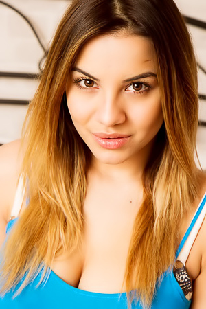 Lacey Banghard Pulls Down Baby Blue