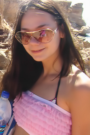 Slender Girl Julia P - Sex at Beach