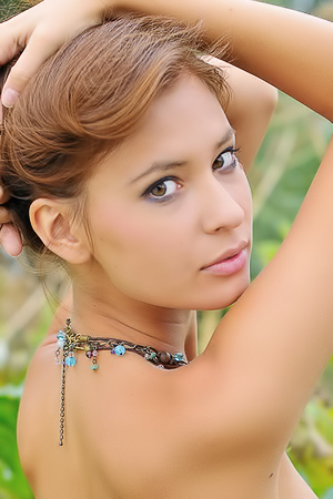 Afrodita Poses Naked In The Nature 